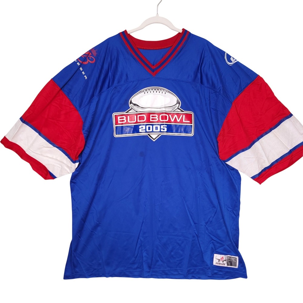 Alleson Athletic Bud Bowl 2005 Jersey Mens 4XL Blue Budweiser Bud Light USA